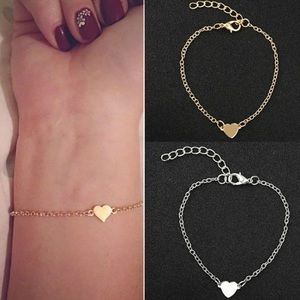Gold Minimal Heart Bracelet